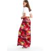 imageMatchable Family Hawaiian Luau Men Women Girl Boy Clothes in Sunset RedWomen Wide Leg Pants