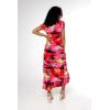 imageMatchable Family Hawaiian Luau Men Women Girl Boy Clothes in Sunset RedWomen Wrap Ruffle