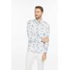 imageMatchable Family Hawaiian Luau Men Women Girl Boy Clothes in Vintage Tropical ToileMen Long Sleeve