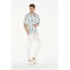 imageMatchable Family Hawaiian Luau Men Women Girl Boy Clothes in Vintage Tropical ToileMen Short Sleeve