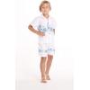 imageMatchable Family Hawaiian Luau Men Women Girl Boy Clothes in White with Blue HibiscusBoy Short Sleeve