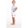 imageMatchable Family Hawaiian Luau Men Women Girl Boy Clothes in White with Blue HibiscusBoy Short Sleeve