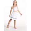 imageMatchable Family Hawaiian Luau Men Women Girl Boy Clothes in White with Blue HibiscusGirl Poncho Top