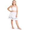 imageMatchable Family Hawaiian Luau Men Women Girl Boy Clothes in White with Blue HibiscusGirl Poncho Top