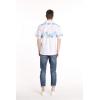 imageMatchable Family Hawaiian Luau Men Women Girl Boy Clothes in White with Blue HibiscusMen Short Sleeve