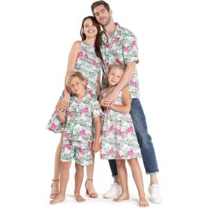 imageMatchable Family Hawaiian Luau Men Women Girl Boy Clothes in Flamingo in LoveWomen Tank