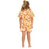 imageMatchable Family Hawaiian Luau Men Women Girl Boy Clothes in Classic Vintage Hibiscus OrangeBoy Short Sleeve