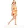 imageMatchable Family Hawaiian Luau Men Women Girl Boy Clothes in Classic Vintage Hibiscus OrangeGirl Elastic Strap