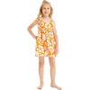 imageMatchable Family Hawaiian Luau Men Women Girl Boy Clothes in Classic Vintage Hibiscus OrangeGirl Elastic Strap