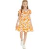 imageMatchable Family Hawaiian Luau Men Women Girl Boy Clothes in Classic Vintage Hibiscus OrangeGirl Simple Muumuu