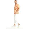 imageMatchable Family Hawaiian Luau Men Women Girl Boy Clothes in Classic Vintage Hibiscus OrangeMen Short Sleeve