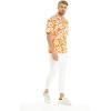 imageMatchable Family Hawaiian Luau Men Women Girl Boy Clothes in Classic Vintage Hibiscus OrangeMen Short Sleeve