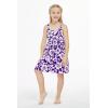 imageMatchable Family Hawaiian Luau Men Women Girl Boy Clothes in Classic Vintage Hibiscus PurpleGirl Elastic Strap