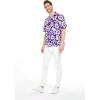 imageMatchable Family Hawaiian Luau Men Women Girl Boy Clothes in Classic Vintage Hibiscus PurpleMen Short Sleeve