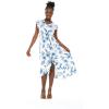 imageMatchable Family Hawaiian Luau Men Women Girl Boy Clothes in Day Dream BloomWomen Wrap Ruffle