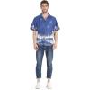 imageMatchable Family Hawaiian Luau Men Women Girl Boy Clothes in Diamond Head Palms Beach NavyMen Short Sleeve