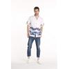 imageMatchable Family Hawaiian Luau Men Women Girl Boy Clothes in Diamond Head Palms Beach WhiteMen Short Sleeve