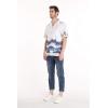 imageMatchable Family Hawaiian Luau Men Women Girl Boy Clothes in Diamond Head Palms Beach WhiteMen Short Sleeve