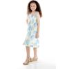 imageMatchable Family Hawaiian Luau Men Women Girl Boy Clothes in Pacific Palm CreamGirl Elastic Ruffle