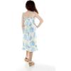 imageMatchable Family Hawaiian Luau Men Women Girl Boy Clothes in Pacific Palm CreamGirl Elastic Ruffle