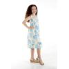 imageMatchable Family Hawaiian Luau Men Women Girl Boy Clothes in Pacific Palm CreamGirl Elastic Ruffle