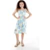 imageMatchable Family Hawaiian Luau Men Women Girl Boy Clothes in Pacific Palm CreamGirl Elastic Ruffle