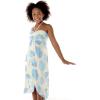 imageMatchable Family Hawaiian Luau Men Women Girl Boy Clothes in Pacific Palm CreamGirl Halter