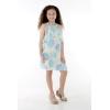 imageMatchable Family Hawaiian Luau Men Women Girl Boy Clothes in Pacific Palm CreamGirl Round Neck Ruffle