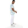 imageMatchable Family Hawaiian Luau Men Women Girl Boy Clothes in Pacific Palm CreamMen Short Sleeve