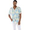 imageMatchable Family Hawaiian Luau Men Women Girl Boy Clothes in Pacific Palm CreamMen Short Sleeve
