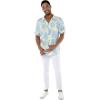 imageMatchable Family Hawaiian Luau Men Women Girl Boy Clothes in Pacific Palm CreamMen Short Sleeve
