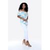 imageMatchable Family Hawaiian Luau Men Women Girl Boy Clothes in Pacific Palm CreamWomen Offshoulder Ruffle Top