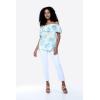 imageMatchable Family Hawaiian Luau Men Women Girl Boy Clothes in Pacific Palm CreamWomen Offshoulder Ruffle Top
