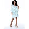imageMatchable Family Hawaiian Luau Men Women Girl Boy Clothes in Pacific Palm CreamWomen Short Poncho