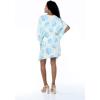 imageMatchable Family Hawaiian Luau Men Women Girl Boy Clothes in Pacific Palm CreamWomen Short Poncho
