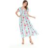 imageMatchable Family Hawaiian Luau Men Women Girl Boy Clothes in Pink Hibiscus Vine TurquoiseWomen Maxi Rahee