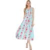 imageMatchable Family Hawaiian Luau Men Women Girl Boy Clothes in Pink Hibiscus Vine TurquoiseWomen Maxi Tank