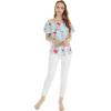 imageMatchable Family Hawaiian Luau Men Women Girl Boy Clothes in Pink Hibiscus Vine TurquoiseWomen Offshoulder Ruffle Top