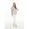 imageMatchable Family Hawaiian Luau Men Women Girl Boy Clothes in Pink Hibiscus Vine TurquoiseWomen Offshoulder Ruffle Top
