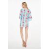 imageMatchable Family Hawaiian Luau Men Women Girl Boy Clothes in Pink Hibiscus Vine TurquoiseWomen Short Poncho