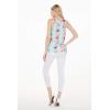 imageMatchable Family Hawaiian Luau Men Women Girl Boy Clothes in Pink Hibiscus Vine TurquoiseWomen Tank Top