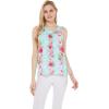 imageMatchable Family Hawaiian Luau Men Women Girl Boy Clothes in Pink Hibiscus Vine TurquoiseWomen Tank Top