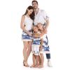 imageMatchable Family Hawaiian Luau Men Women Girl Boy Clothes in Diamond Head Palms Beach WhiteMen Short Sleeve