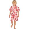 imageMatchable Family Hawaiian Luau Men Women Girl Boy Clothes in Classic Vintage Hibiscus RedBoy Short Sleeve