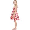 imageMatchable Family Hawaiian Luau Men Women Girl Boy Clothes in Classic Vintage Hibiscus RedGirl Fit and Flare