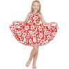 imageMatchable Family Hawaiian Luau Men Women Girl Boy Clothes in Classic Vintage Hibiscus RedGirl Fit and Flare
