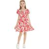 imageMatchable Family Hawaiian Luau Men Women Girl Boy Clothes in Classic Vintage Hibiscus RedGirl Simple Muumuu