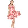 imageMatchable Family Hawaiian Luau Men Women Girl Boy Clothes in Classic Vintage Hibiscus RedGirl Wrap