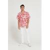 imageMatchable Family Hawaiian Luau Men Women Girl Boy Clothes in Classic Vintage Hibiscus RedMen Short Sleeve