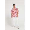 imageMatchable Family Hawaiian Luau Men Women Girl Boy Clothes in Classic Vintage Hibiscus RedMen Short Sleeve
